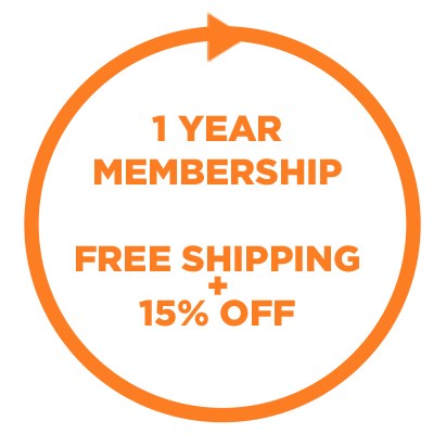 1 Year Membership (15% OFF + FREE Shipping on all the products)