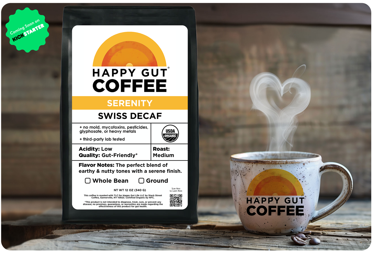 HAPPY GUT Coffee - SERENITY - SWISS DECAF