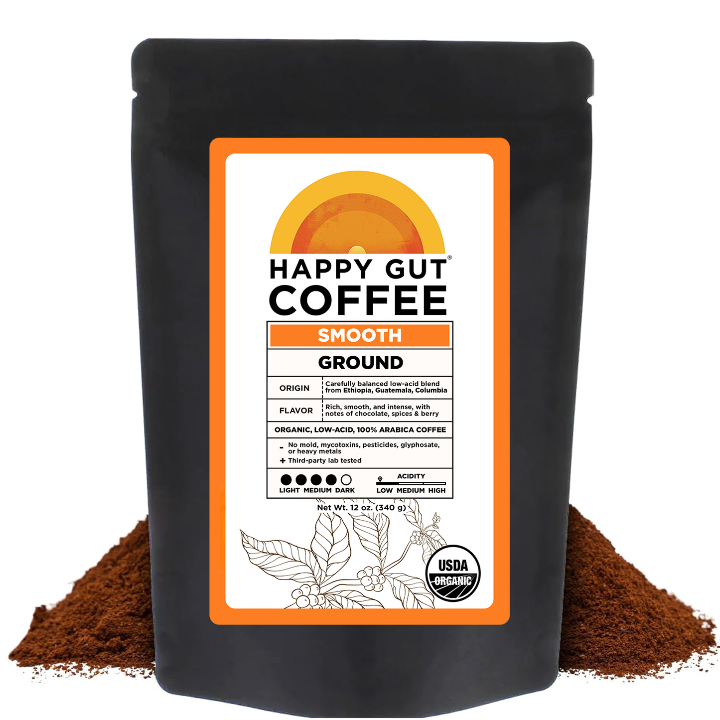 Happy Gut Coffee - Enjoy Without Bloating, Acid Reflux, or Jitters