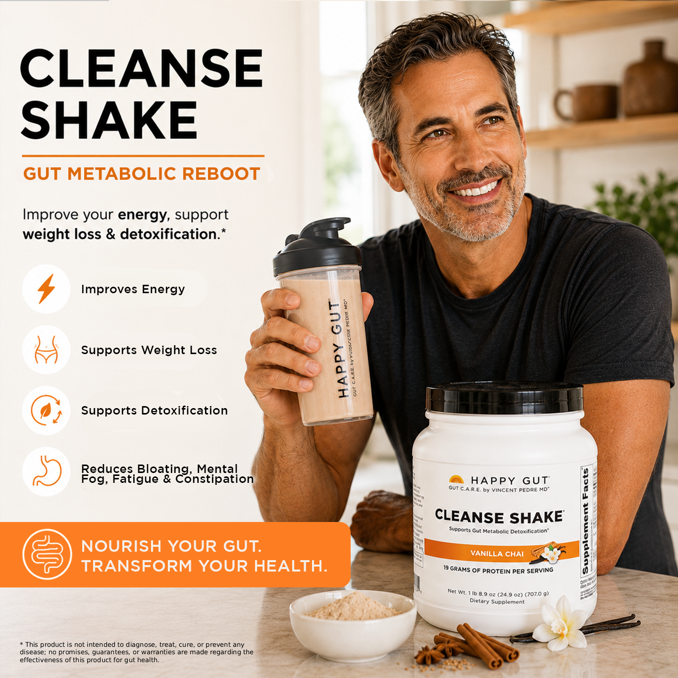 CLEANSE SHAKE | Supports Gut Metabolic Detoxification
