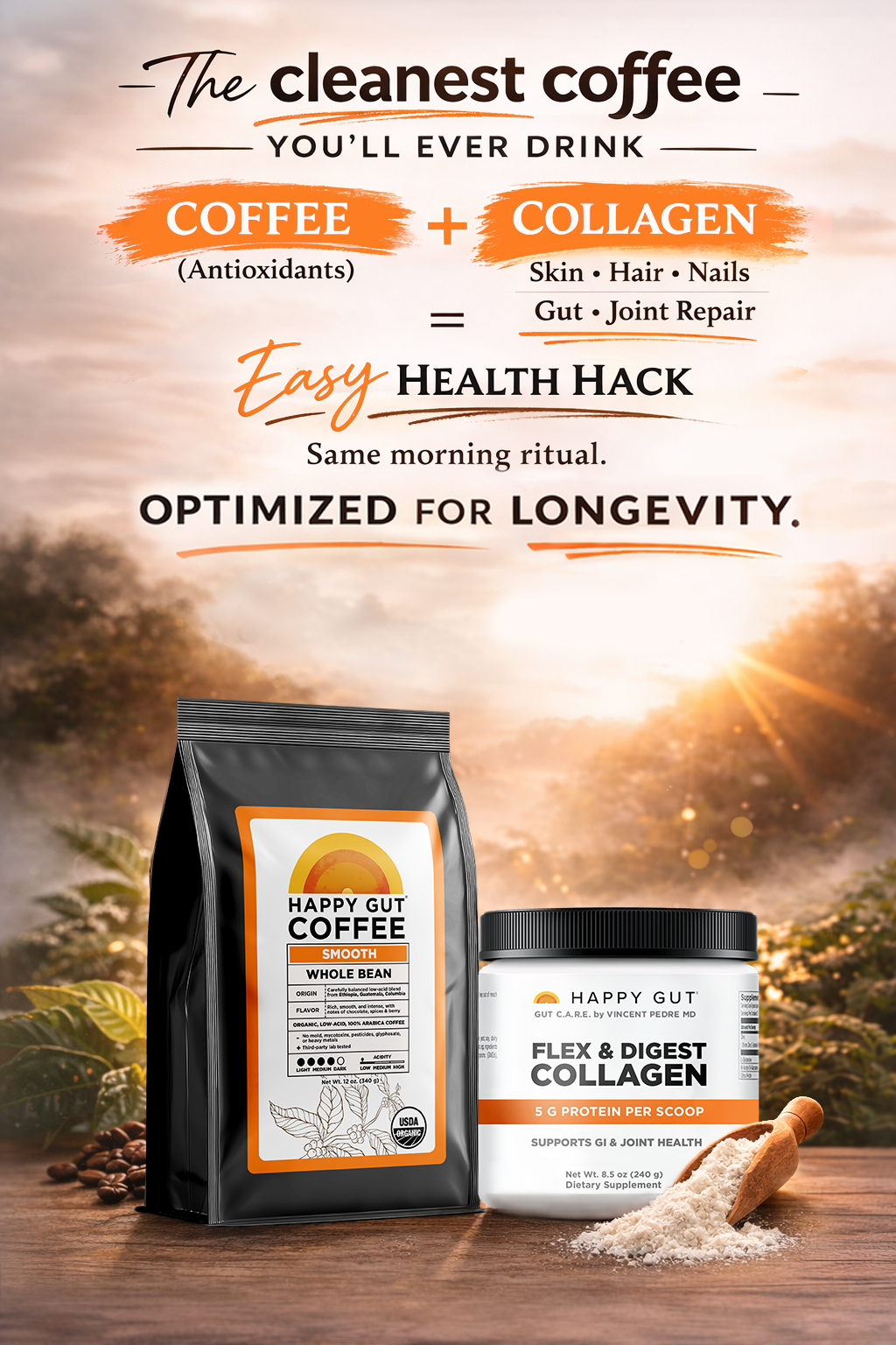 Happy Gut Coffee + Flex&Digest Collagen